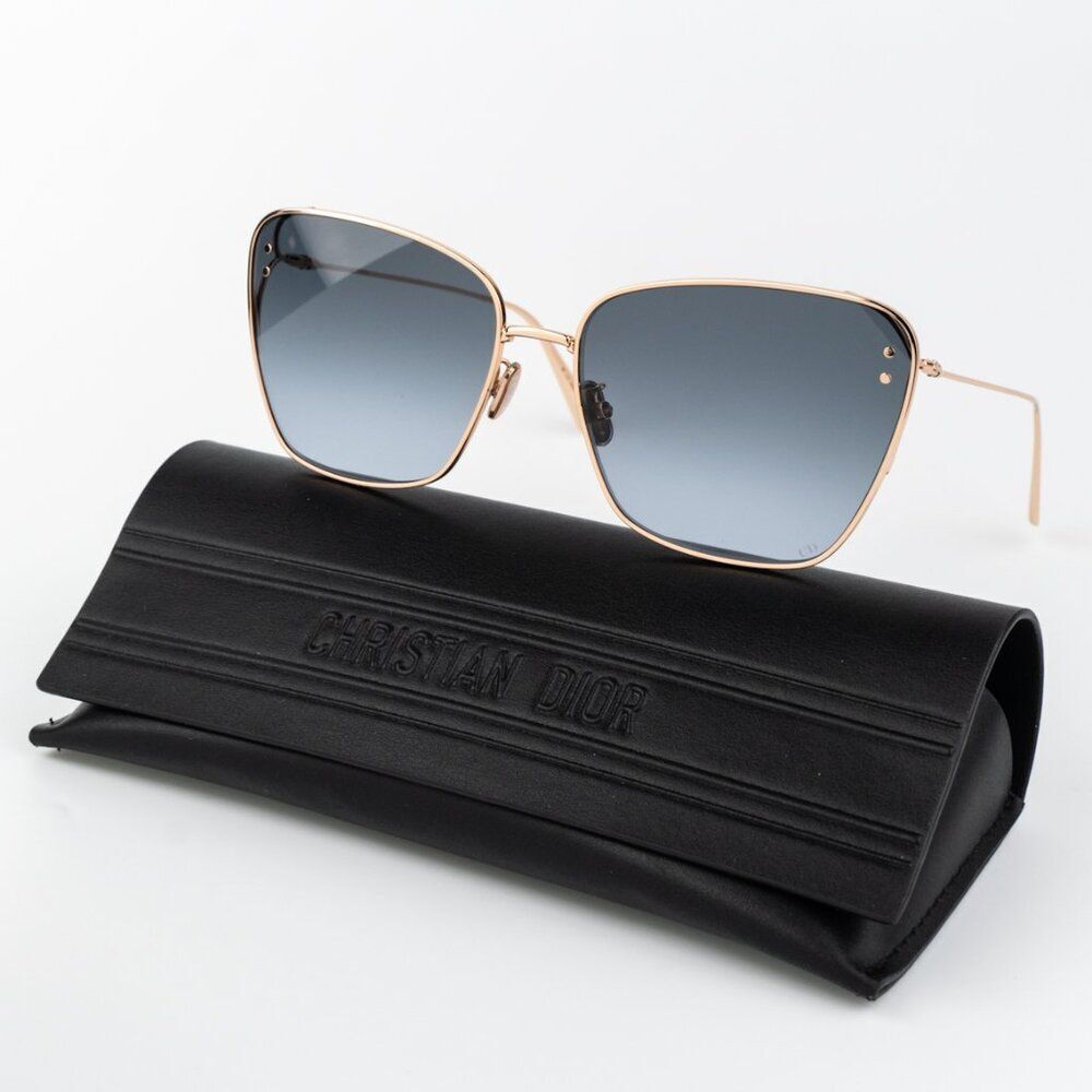 Dior Women Sunglasses Matte Rose Gold Gradient Blue Butterfly MISSDIOR B2U E0B2 - Picture 14 of 14